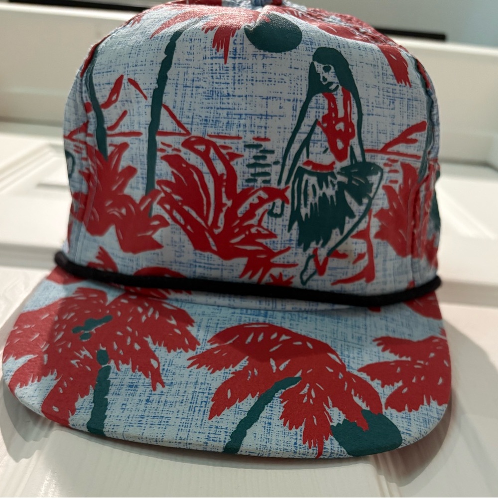 Brixton Red and Green Retro Tropical Hat